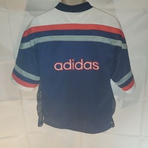 Vtg addidas zipper front shirt jacket rare